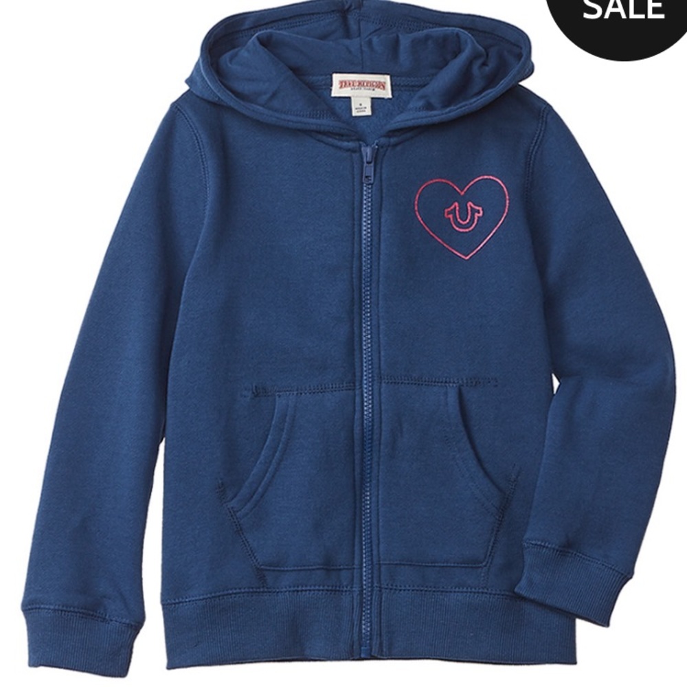 AUTHENTIC True Religion girl’s heart logo hoodie